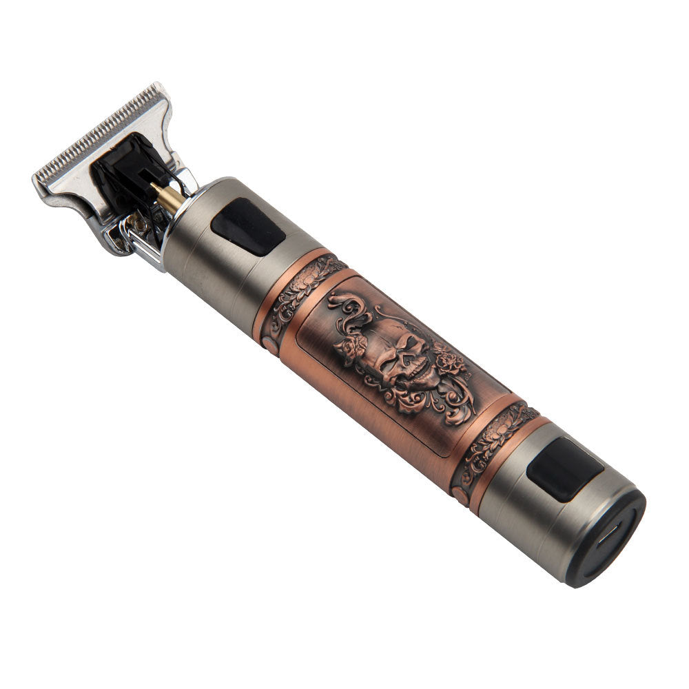 T9 Zinc Alloy Hair Clipper – Digital Display, USB-C Rechargeable, 4 Bold Designs