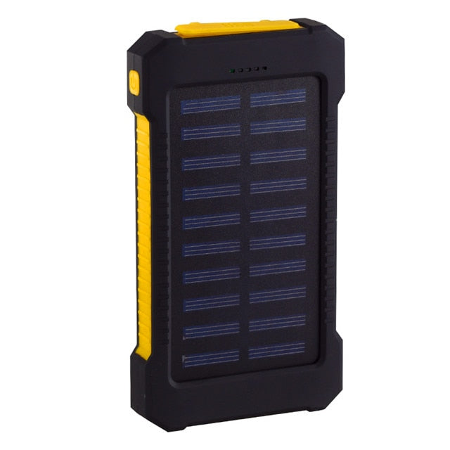 Solar Power Bank 20000mAh — Waterproof with LED Light