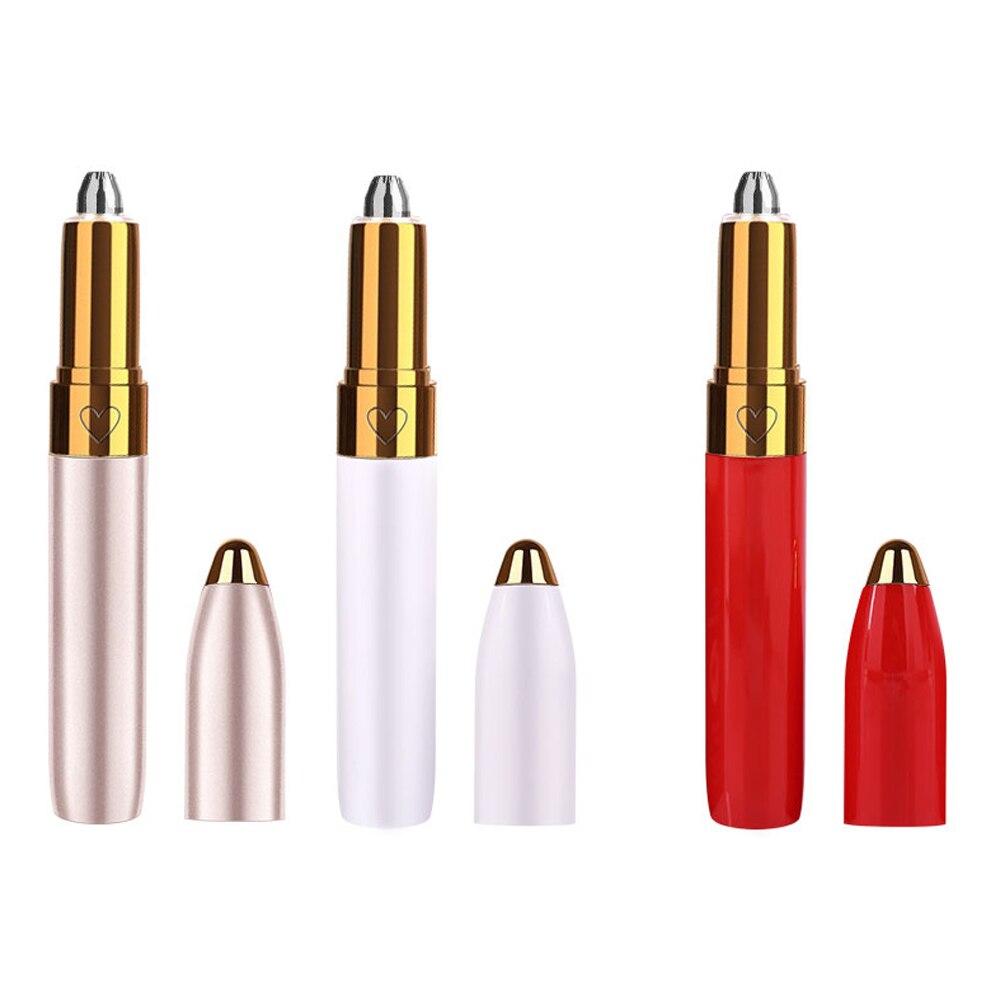 Lipstick-Style Electric Eyebrow & Facial Hair Trimmer – Painless, Portable