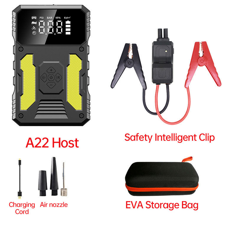 Car Jump Starter with Air Compressor – Up to 3000A, 150 PSI, Power Bank & SOS Light