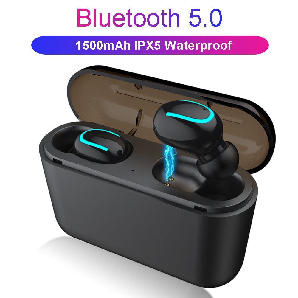 T33 Bluetooth 5.0 Ear Hook Earbuds – ANC, IPX5 Waterproof, HIFI, Mic, Single or Dual