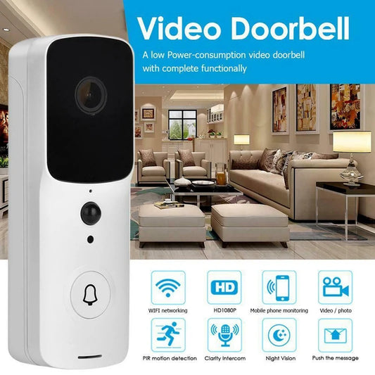 1080P Smart WiFi Video Doorbell – PIR Detection, Two-Way Audio & 7-Day Free Cloud Storage