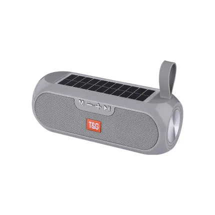 Solar-Powered Bluetooth 5.0 Speaker with FM Radio, TF Card & AUX – 10W Hi-Fi Stereo