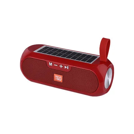 Solar-Powered Bluetooth 5.0 Speaker with FM Radio, TF Card & AUX – 10W Hi-Fi Stereo