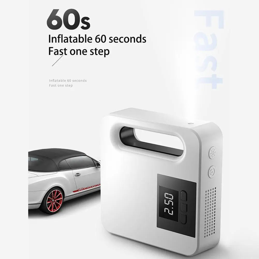 120W Portable Car Tire Inflator – 12V, 35L/min, Auto-Stop, LED, Mechanical or Digital Gauge