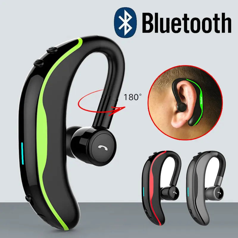 F600 Single-Ear Bluetooth Business Headset – 180° Rotating Mic, Dual-Phone Connect, 170mAh