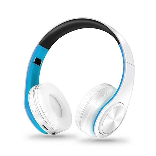 Foldable Bluetooth 5.0 Headphones – 15Hr Battery, MP3, FM Radio, TF Card, 14 Colors