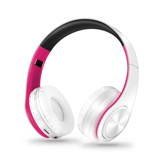 Foldable Bluetooth 5.0 Headphones – 15Hr Battery, MP3, FM Radio, TF Card, 14 Colors