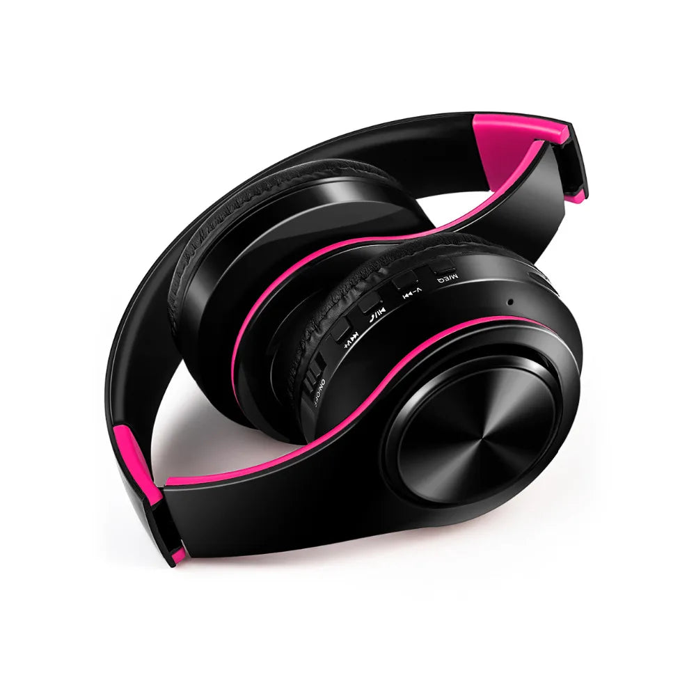 Foldable Bluetooth 5.0 Headphones – 15Hr Battery, MP3, FM Radio, TF Card, 14 Colors