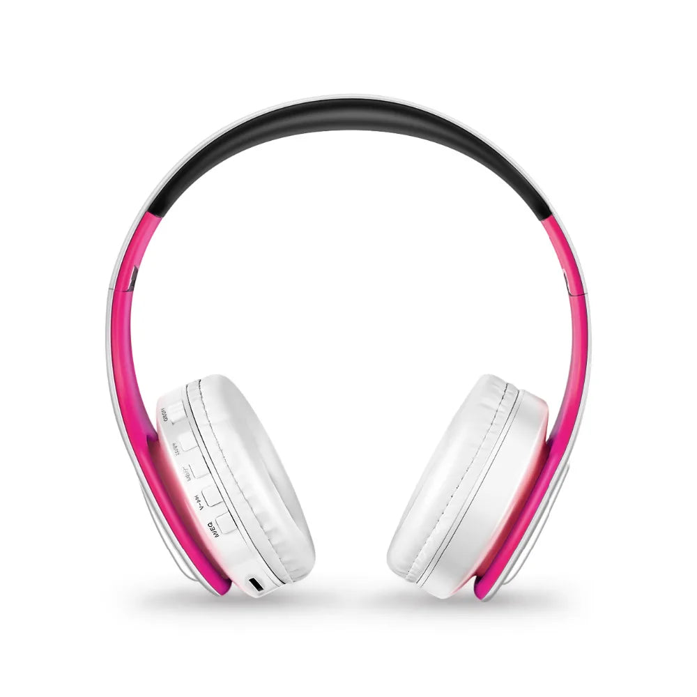 Foldable Bluetooth 5.0 Headphones – 15Hr Battery, MP3, FM Radio, TF Card, 14 Colors