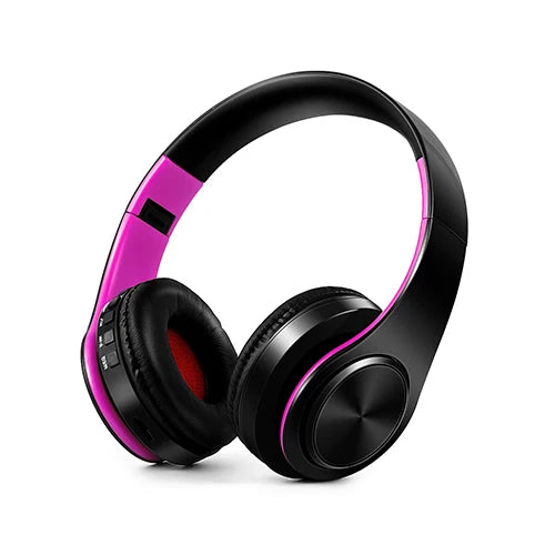 Foldable Bluetooth 5.0 Headphones – 15Hr Battery, MP3, FM Radio, TF Card, 14 Colors