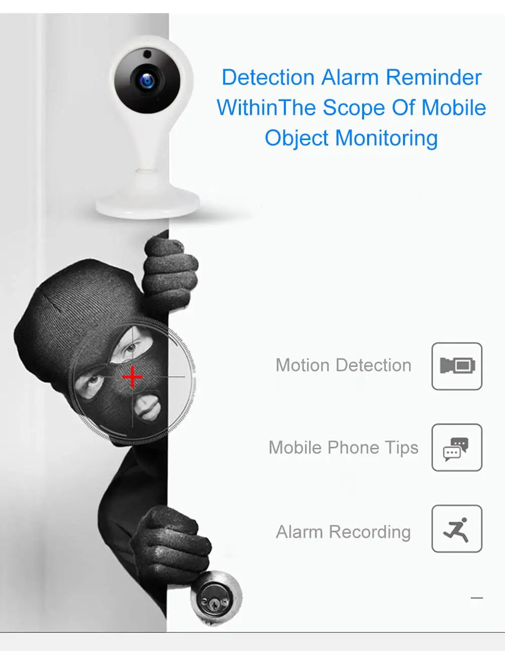 720P WiFi Security Camera with Two-Way Audio, Night Vision & Motion Detection – Baby & Home Monitor