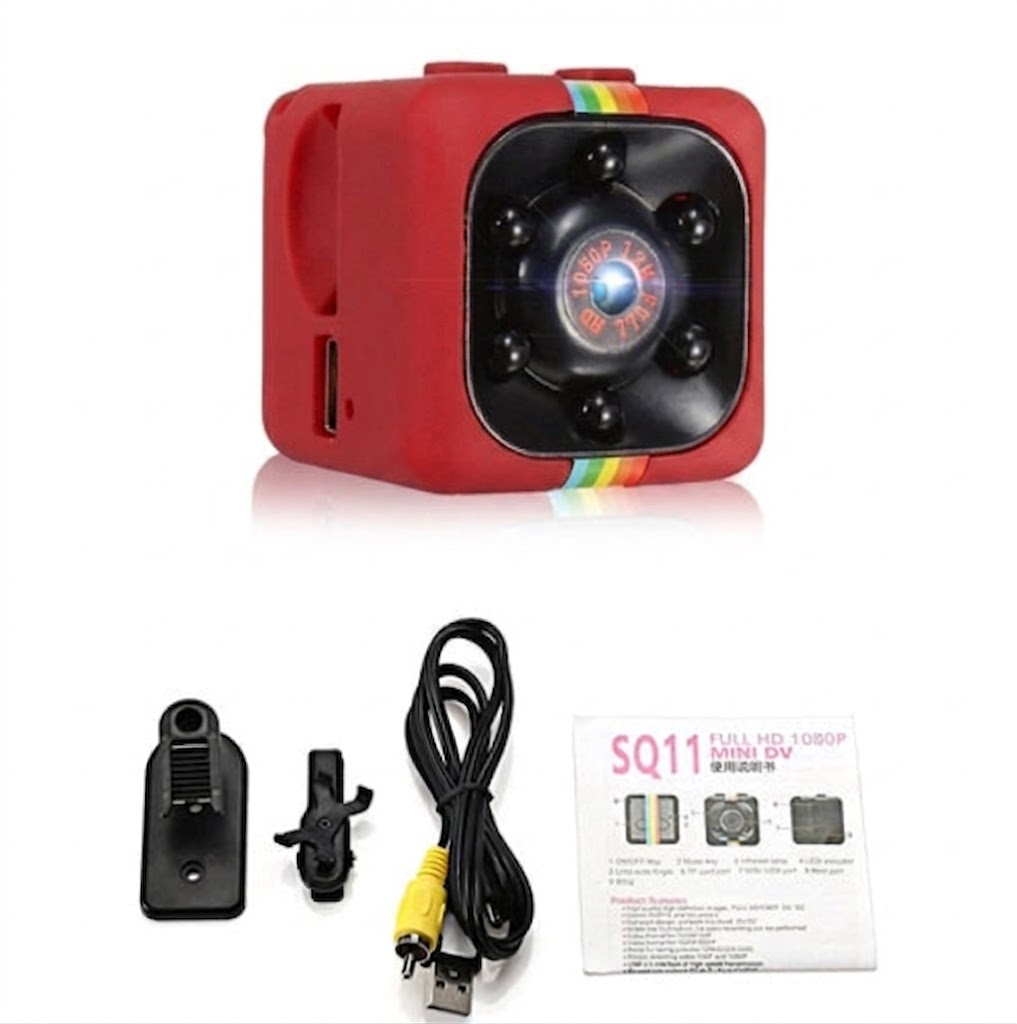 SQ11 1080P Mini Camera – 140° Wide Angle, IR Night Vision & 360° Adjustable Bracket